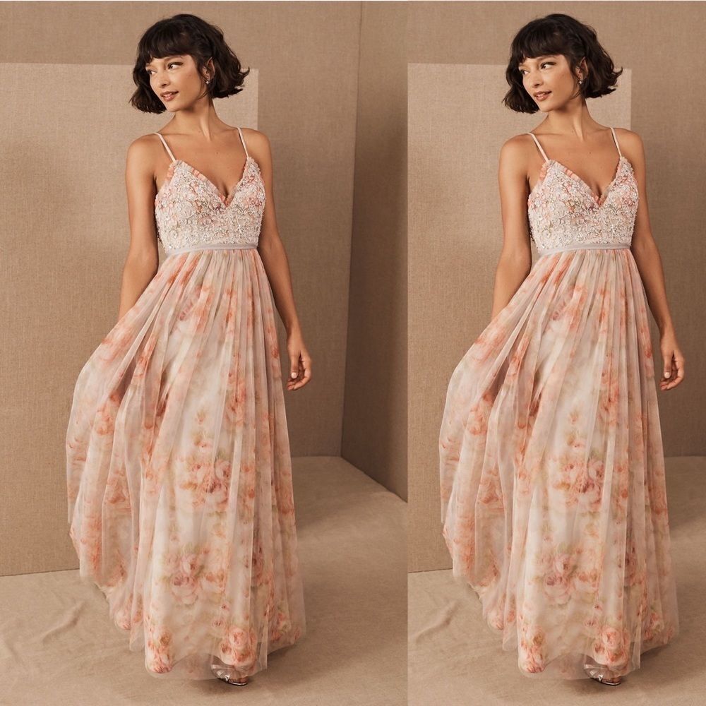Needle & Thread Ruby Bloom Maxi Dress - BHLDN NWT - image 1